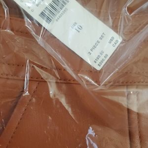Brown Vegan Leather Set